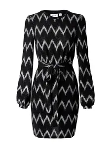 VILA Šaty 'SASCHA'  čierna / strieborná