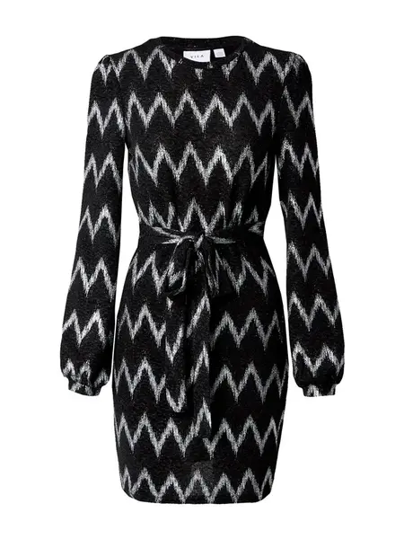 VILA Šaty 'SASCHA'  čierna / strieborná