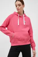 Mikina Fila dámská, růžová barva, s kapucí, hladká