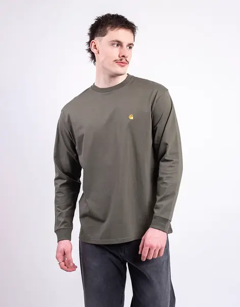 Tričko Carhartt WIP L/S Chase T-Shirt Leaf/Gold