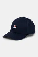 Bavlněná baseballová čepice Fila modrá barva, s aplikací