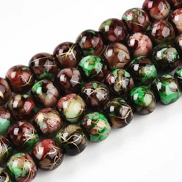 Baking Painted Glass Beads Strands