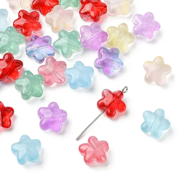 30Pcs Baking Paint Glass Beads