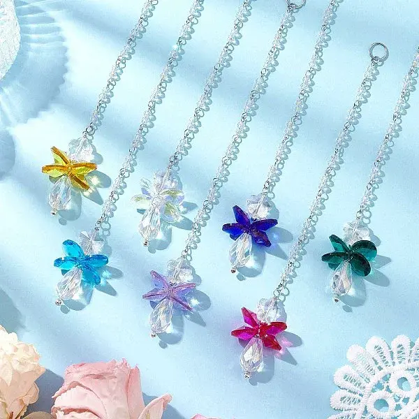 Glass Angel Hanging Suncatchers