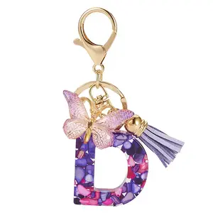 Resin Butterfly Pendant Keychains