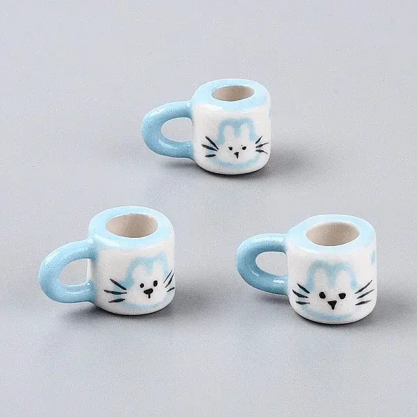 Handmade Porcelain Bunny Mug Cup Decoration