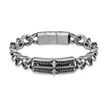 Police Stylový řetízkový náramek s křížem Vigor PEAGB2120402