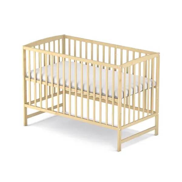 NELLYS Postýlka pro miminko ANNA 120x60cm se spouštěcím bokem - přírodní