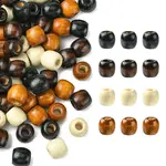 100Pcs 4 Colors Dyed Natural Maple Wood Beads