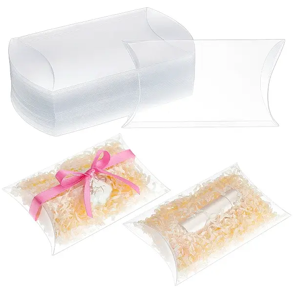 60Pcs PVC Plastic Pillow Boxes