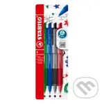 Gulôčkové pero - STABILO pointball colorful (4 ks sada - modrá, čierna, červená, zelená)