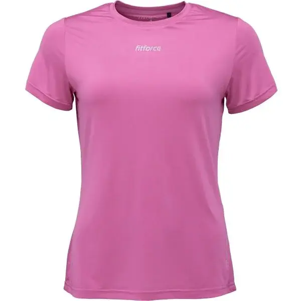 Fitforce TEORA Dámske bežecké tričko, vínová, veľkosť
