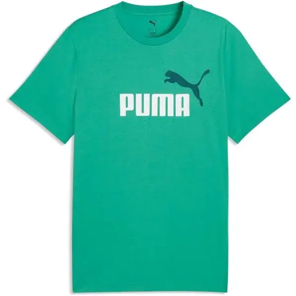 Puma ESSENTIALS 2 COLOR No. 1 LOGO TEE Pánské triko, zelená, velikost XXXL