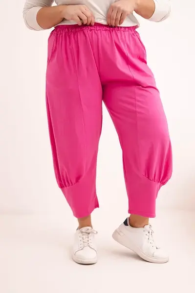 Kesi Włoski Plus Size nohavice s nízkym pásom