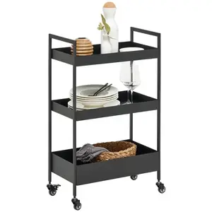 Xora SERVÍROVACÍ VOZÍK, černá, 51/30/86 cm