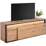Hom`in KOMODA POD TELEVIZI, černá, dub artisan, 155/55/41 cm