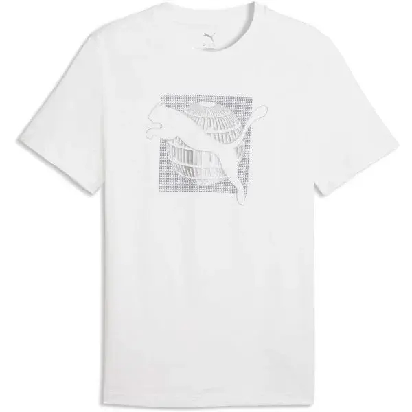 Puma GRAPHIC FOIL TEE Pánské triko, bílá, velikost
