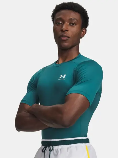 Pánské triko Under Armour UA HG Armour Comp SS-GRN