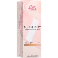 Wella Professionals Shinefinity Zero Lift Glaze demipermanentná farba na vlasy odtieň 7/39 60 ml