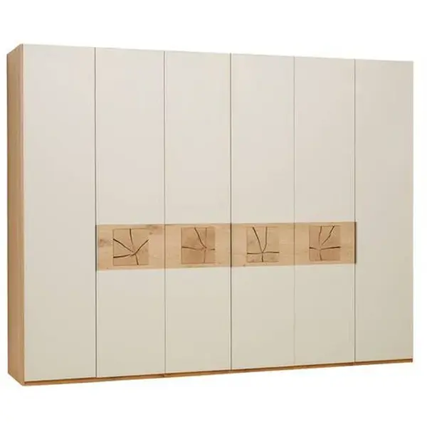 Dieter Knoll ŠATNÍ SKŘÍŇ S OTOČNÝMI DVEŘMI, trámový dub, barvy dubu, pískové barvy, 299,2/229,4/59,5 cm