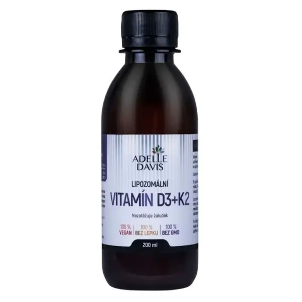 ADELLE DAVIS Lipozomální vitamín D3 a K2 200 ml