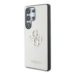 Zadní kryt Guess PU Grained 4G Metal Logo pro Samsung Galaxy S25 Ultra, béžová