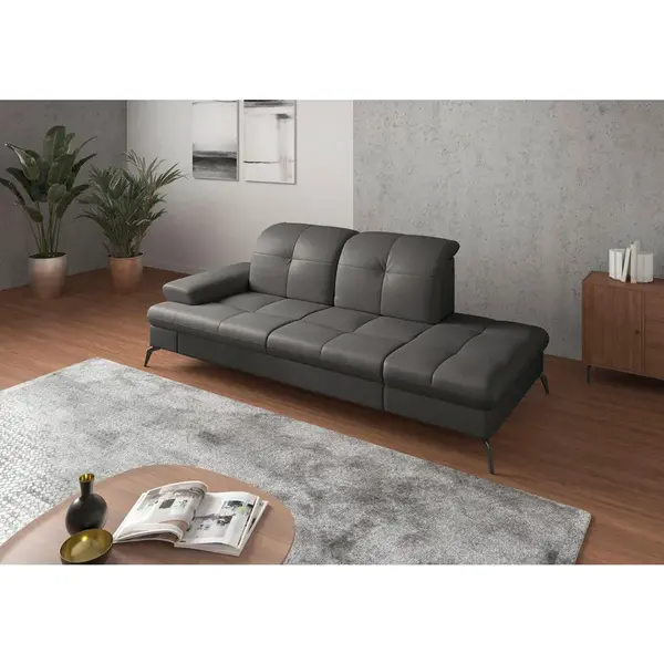 Sit & More LENOŠKA, textil, kůže, antracitová