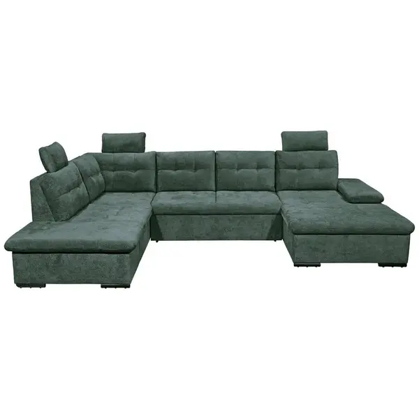 Livetastic SEDACÍ SOUPRAVA, textil, tmavě zelená