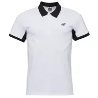 4F POLO SHIRT Pánske polo tričko, biela, veľkosť