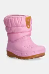 Dětské sněhule Crocs CLASSIC NEO PUFF BOOT růžová barva, 207683.G