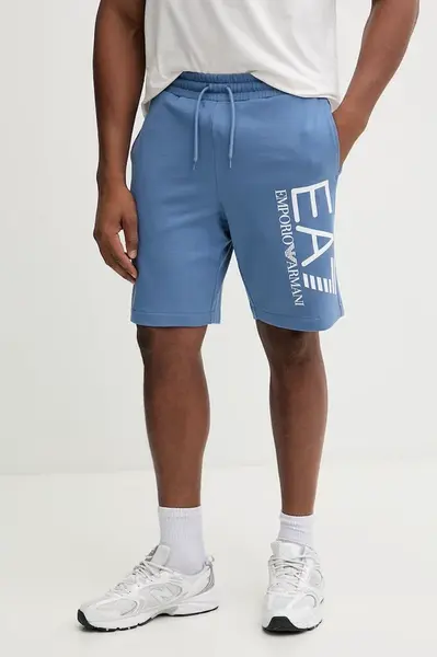 Bavlněné šortky EA7 Emporio Armani