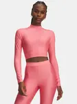 Under Armour HeatGear Crop Mock LS-PNK