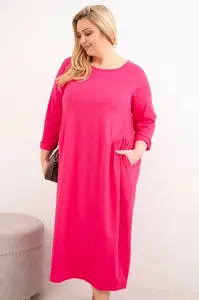 Kesi Plus Size dámské šaty s dlouhými rukávy