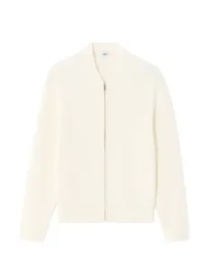 Bílý pánský svetr na zip