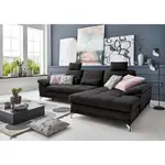 Sit & More ROHOVÁ SEDAČKA, textil, černá