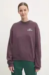 Mikina New Balance dámská, fialová barva, s potiskem, WT43559PLN