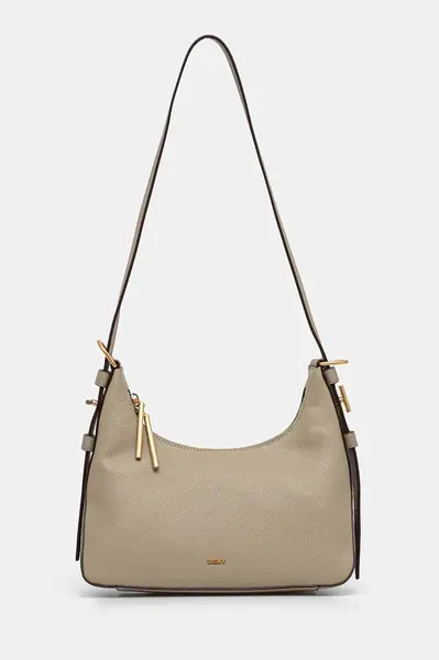 Kožená kabelka Dkny béžová barva, R44EAI65