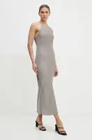 Šaty Samsoe Samsoe SANJA šedá barva, maxi, F24200144
