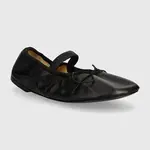 Kožené baleríny Proenza Schouler Glove Mary Jane černá barva, PS41260A