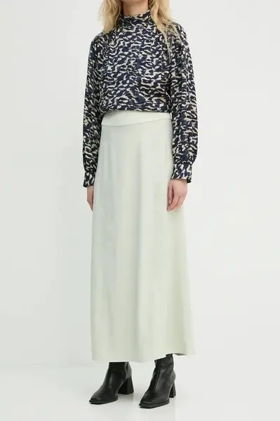 Sukně AERON béžová barva, maxi, áčková, SK236535