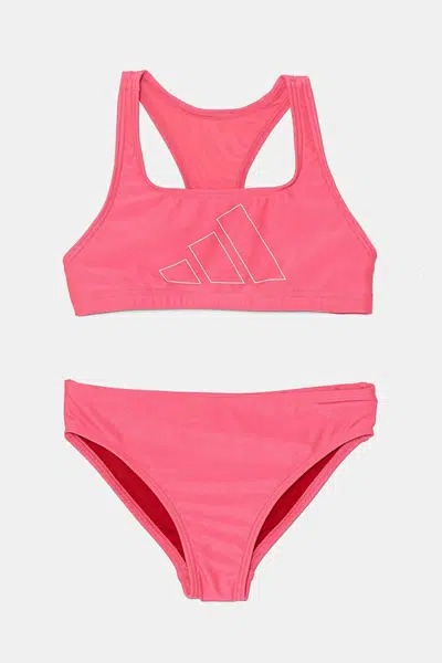 Dvoudílné dětské plavky adidas Performance růžová barva, JG8829