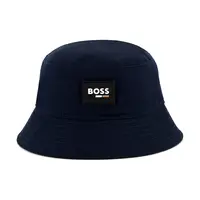 Dětský bavlněný klobouk BOSS tmavomodrá barva, J51690