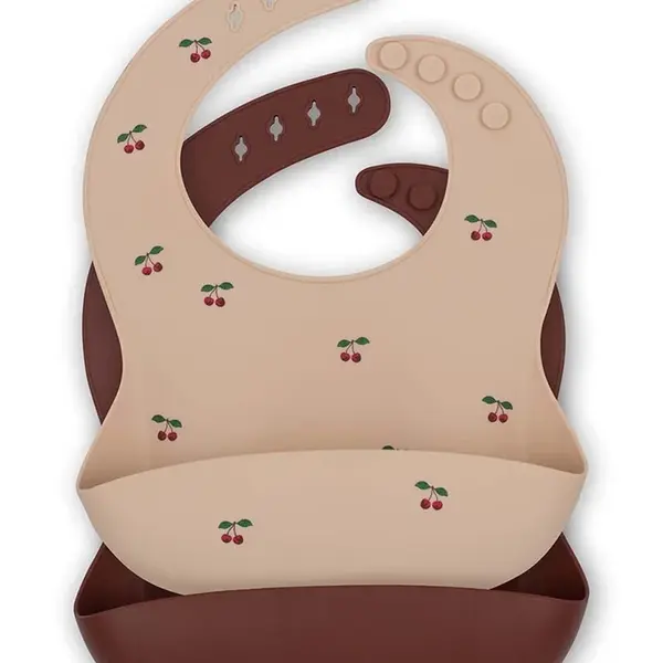 Dětský podbradník Konges Sløjd 2 PACK SILICONE BIB 2-pack
