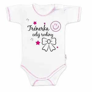 Baby Nellys Body krátký rukáv  Trenérka celej rodiny, holka vel.  80