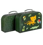 A Little Lovely Company sada dvou kartonových kufříků - tygr z džungle