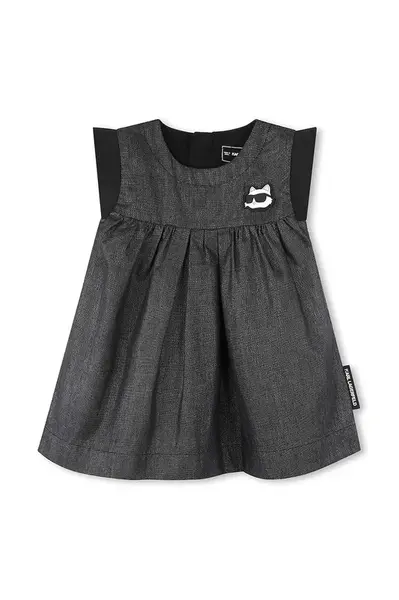 Kojenecké šaty Karl Lagerfeld černá barva, mini, áčková, Z30514