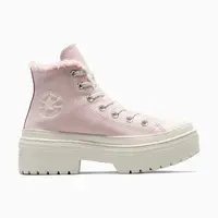 Kožené kecky Converse Chuck Taylor All Star Lugged Heel dámské, růžová barva, A09346C