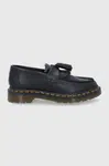 Kožené mokasíny Dr. Martens Adrian Yellow Stitch černá barva, 22209001