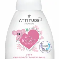 ATTITUDE Baby Leaves Pěnivé mýdlo a šampon 2v1 bez vůně 295 ml