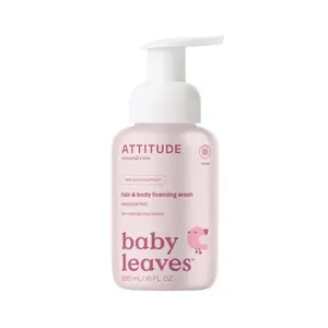 ATTITUDE Baby Leaves Pěnivé mýdlo a šampon 2v1 bez vůně 295 ml